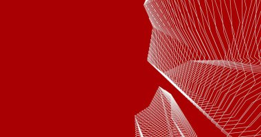 Mimari sanat konseptinde soyut çizgiler, minimum geometrik şekiller. 