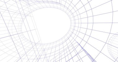 Mimari sanat konseptinde soyut çizgiler, minimum geometrik şekiller. 