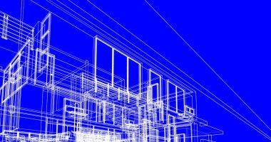 soyut mimari duvar kağıdı tasarımı, dijital konsept arkaplan