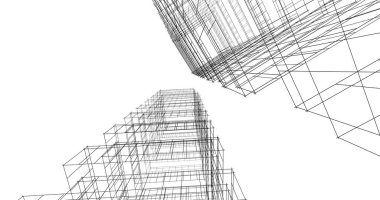 soyut mimari duvar kağıdı tasarımı, dijital konsept arkaplan