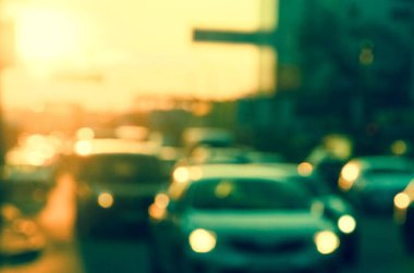 Bulanık şehir. Renkli soyut arkaplan