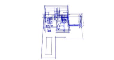 Mimari sanat konseptinde soyut çizgiler, minimum geometrik şekiller. 