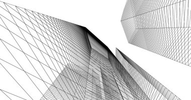 soyut mimari duvar kağıdı tasarımı, dijital konsept arkaplan