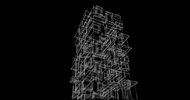 soyut mimari duvar kağıdı tasarımı, dijital konsept arkaplan