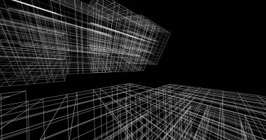 soyut mimari duvar kağıdı tasarımı, dijital konsept arkaplan