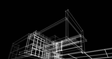 soyut mimari duvar kağıdı tasarımı, dijital konsept arkaplan