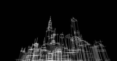 soyut mimari duvar kağıdı tasarımı, dijital konsept arkaplan