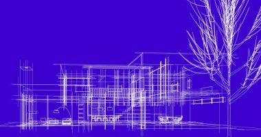 soyut mimari duvar kağıdı tasarımı, dijital konsept arkaplan