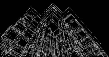 soyut mimari duvar kağıdı tasarımı, dijital konsept arkaplan