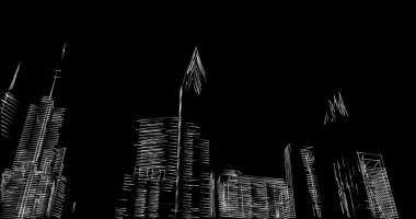 soyut mimari duvar kağıdı tasarımı, dijital konsept arkaplan