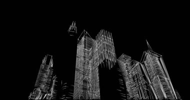 soyut mimari duvar kağıdı tasarımı, dijital konsept arkaplan