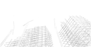 soyut mimari duvar kağıdı tasarımı, dijital konsept arkaplan