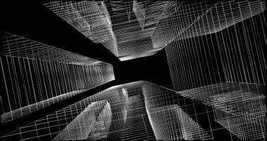 soyut mimari duvar kağıdı tasarımı, dijital konsept arkaplan