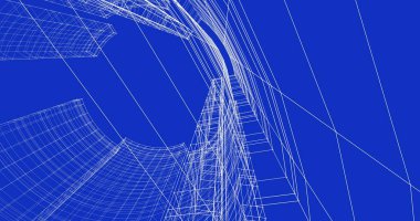 soyut mimari duvar kağıdı tasarımı, dijital konsept arkaplan