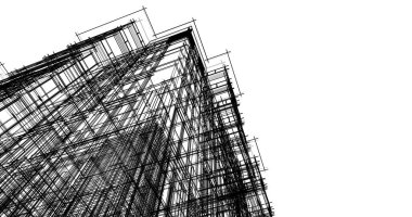 soyut mimari duvar kağıdı tasarımı, dijital konsept arkaplan