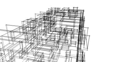 soyut mimari duvar kağıdı tasarımı, dijital konsept arkaplan