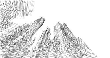 soyut mimari duvar kağıdı tasarımı, dijital konsept arkaplan