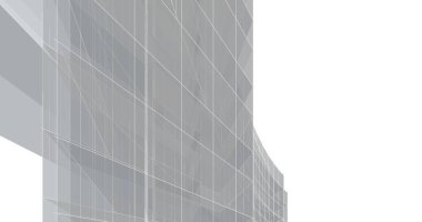 Arkaplanda mimari bina 3d illüstrasyon