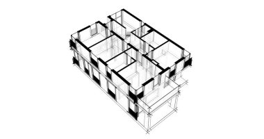 soyut mimari duvar kağıdı tasarımı, dijital konsept arkaplan