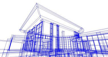 soyut mimari duvar kağıdı tasarımı, dijital konsept arkaplan