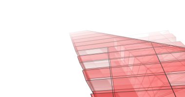 Mimari sanat konseptinde soyut çizgiler, minimum geometrik şekiller. 