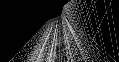 soyut mimari duvar kağıdı tasarımı, dijital konsept arkaplan