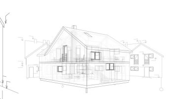 soyut mimari duvar kağıdı tasarımı, dijital konsept arkaplan