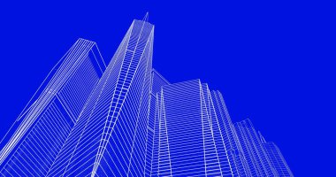 soyut mimari duvar kağıdı tasarımı, dijital konsept arkaplan