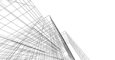 soyut mimari duvar kağıdı tasarımı, dijital konsept arkaplan