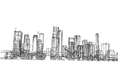 minimal geometrik şekiller, mimari çizgiler