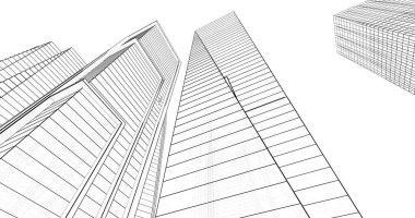 soyut mimari duvar kağıdı tasarımı, dijital konsept arkaplan