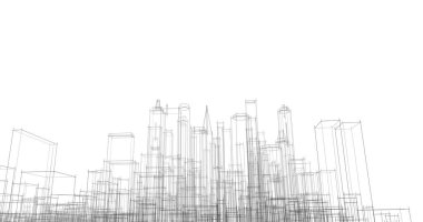 soyut mimari duvar kağıdı tasarımı, dijital konsept arkaplan