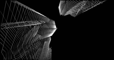 soyut mimari duvar kağıdı tasarımı, dijital konsept arkaplan