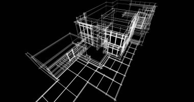 soyut mimari duvar kağıdı tasarımı, dijital konsept arkaplan