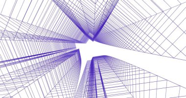 soyut mimari duvar kağıdı tasarımı, dijital konsept arkaplan