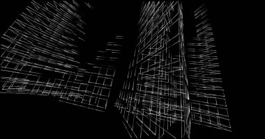 soyut mimari duvar kağıdı tasarımı, dijital konsept arkaplan