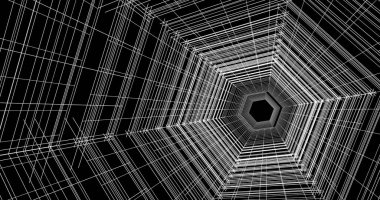 Mimari sanat konseptinde soyut çizgiler, minimum geometrik şekiller. 