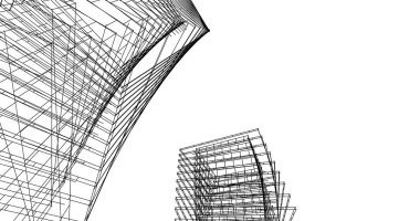 soyut mimari duvar kağıdı tasarımı, dijital konsept arkaplan