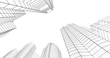 soyut mimari duvar kağıdı tasarımı, dijital konsept arkaplan