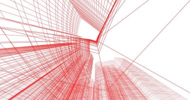 soyut mimari duvar kağıdı tasarımı, dijital konsept arkaplan