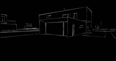 soyut mimari duvar kağıdı tasarımı, dijital konsept arkaplan