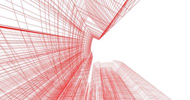 soyut mimari duvar kağıdı tasarımı, dijital konsept arkaplan