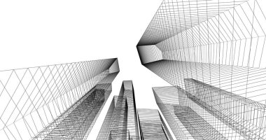 soyut mimari duvar kağıdı tasarımı, dijital konsept arkaplan