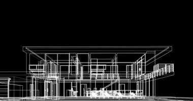 soyut mimari duvar kağıdı tasarımı, dijital konsept arkaplan