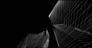 soyut mimari duvar kağıdı tasarımı, dijital konsept arkaplan