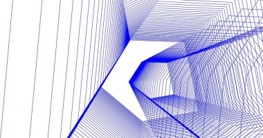 3d mimari duvar kağıdı tasarımı, dijital bina çizimi 