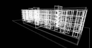 soyut mimari duvar kağıdı tasarımı, dijital konsept arkaplan
