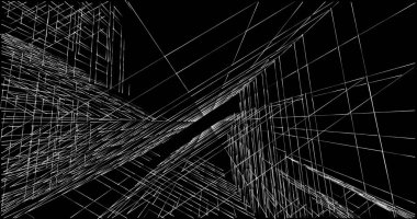 soyut mimari duvar kağıdı tasarımı, dijital konsept arkaplan