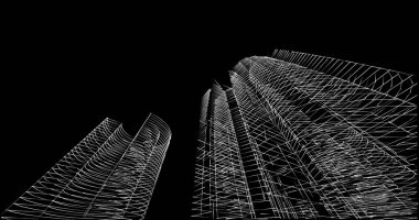 soyut mimari duvar kağıdı tasarımı, dijital konsept arkaplan