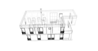 soyut mimari duvar kağıdı tasarımı, dijital konsept arkaplan
